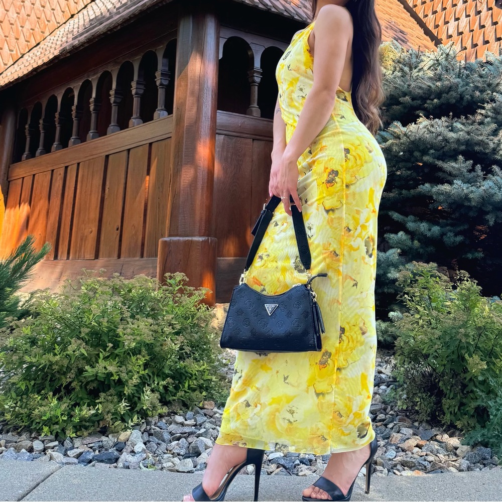 Zara Yellow Floral Maxi Dress